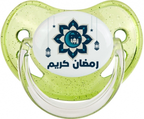 Islam ramadhan kareem design-4: Punta fisiológica tetina verde de lentejuelas