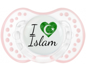 Me encanta el Islam: Retro-blanco-rosa-tierno clásico Tetine tip Lovi Dynamic