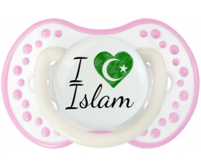 Me encanta el Islam: Punta tetina de color blanco-rosa fosforescente Lovi Dynamic