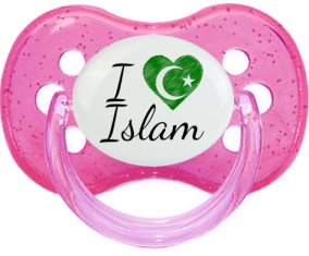Me encanta el Islam: Punta de cereza tetina rosa de lentejuelas