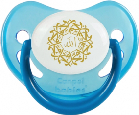 Allah - Mohamed en árabe: Punta fisiológica de Tetin fosforescente azul