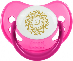 Allah - Mohamed en árabe: Punta fisiológica fosforescente rosa tetina