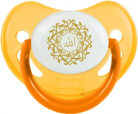 Allah - Mohamed en árabe: Punta fisiológica de Tetin fosforescente amarillo
