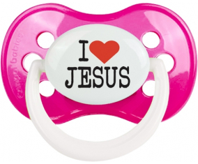 Me encanta Jesús: Clásico punta anatómica tetina de color rosa oscuro