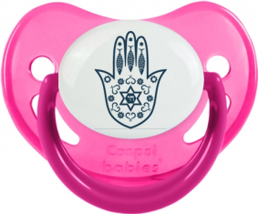 Judaísmo: Khamsa Fatman Hand: Punta fisiológica fosforescente rose tetina