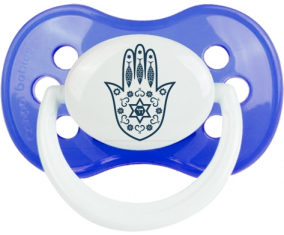 Judaísmo: Khamsa Fatman Hand: Classic Blue Tetine punta anatómica