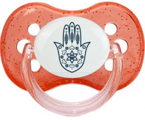 Judaísmo: Khamsa Fatman Mano: Punta de cereza tetina de lentejuelas rojas