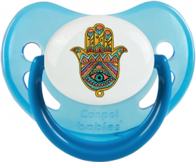 Judaísmo: Khamsa evil eye: Punta fisiológica de Tetin fosforescente azul