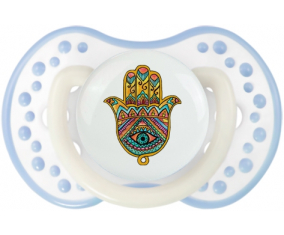 Judaísmo: Khamsa bad eye: Classic white-cyan Tetine tip Lovi Dynamic