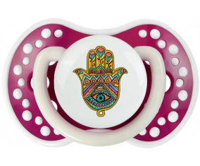 Judaísmo: Khamsa mal ojo: Fuchsia fósforo tetina punta Lovi Dynamic