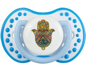 Judaísmo: Khamsa bad eye: Punta tetina azul blanco fosforescente Lovi Dynamic