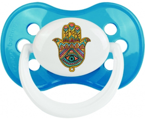 Judaísmo: Khamsa evil eye: Cyan classic Tetin punta anatómica