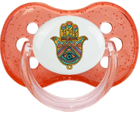 Judaísmo: Khamsa bad eye: Punta de cereza tetina de lentejuelas rojas
