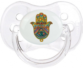 Judaísmo: Khamsa evil eye: Punta de cereza tetina clásica transparente