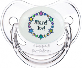 Mazel Tov design-1: Punta fisiológica tetina clásica transparente
