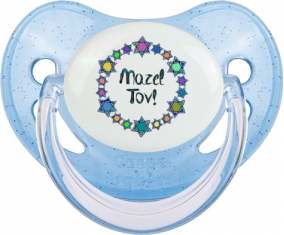 Mazel Tov design-1: Punta fisiológica tetina de lentejuelas azules