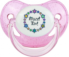 Mazel Tov design-1: Punta fisiológica tetina rosa de lentejuelas
