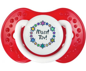 Mazel Tov design-1: Clásico punta tetina blanco-rojo Lovi Dynamic
