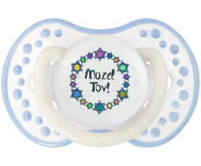 Mazel Tov design-1: Punta tetina de cian blanco clásico Lovi Dynamic