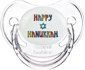 Judaísmo: Feliz hanukkah design-2: Consejo fisiológico tetino clásico transparente