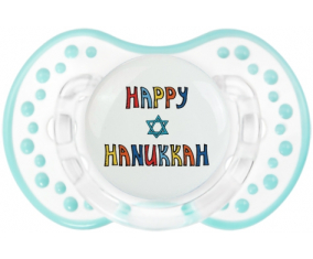 Judaísmo: Feliz diseño hanukkah-2: Retro-white-lagoon clásico Tetine tip Lovi Dynamic