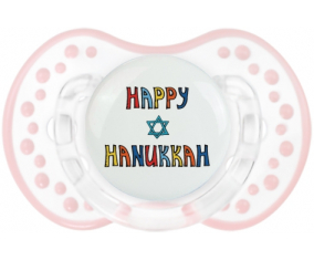 Judaísmo: Feliz diseño hanukkah-2: Punta tetina retro-blanca-rosa-tierna Lovi Dynamic