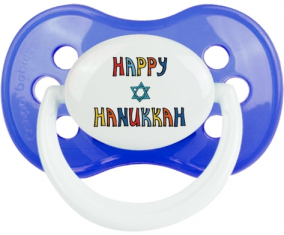 Judaísmo: Feliz hanukkah design-2: Classic Blue Tetine punta anatómica