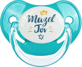 Judaísmo: mazel tov hebreo diseño-2: Chupete fisiológica personnalisée