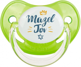 Judaísmo: mazel tov hebreo design-2: Classic Green Tetine fisiológico tip