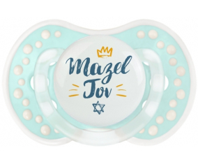 Judaísmo: mazel tov hebreo design-2: Retro-turquoise-lagoon classic Tetine tip Lovi Dynamic