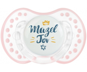 Judaísmo: mazel tov hebreo design-2: Retro-white-pink-tender classic Tetine tip Lovi Dynamic