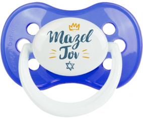 Judaísmo: mazel tov hebreo design-2: Classic Blue Tetine punta anatómica