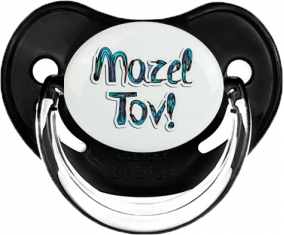 Judaísmo: mazel tov hebreo design-3: Classic Black Tetine physiological tip