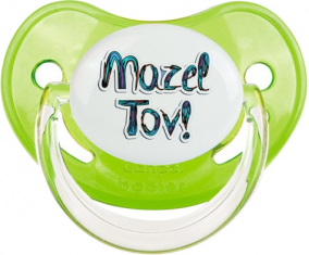 Judaísmo: mazel tov hebreo design-3: Classic Green Tetine fisiológico tip
