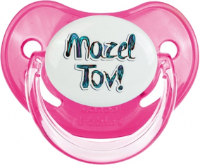 Judaísmo: mazel tov hebreo design-3: Classic Rose Tetine fisiológico tip
