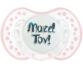 Judaísmo: mazel tov hebrew design-3: Retro-white-pink-tender classic Tetine tip Lovi Dynamic