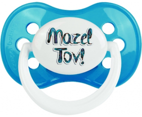Judaísmo: mazel tov hebreo design-3: Cyan classic Tetine anatómico tip