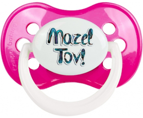 Judaísmo: mazel tov hebreo design-3: Classic dark pink Tetine anatómico tip