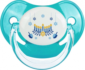 Judaísmo: Hanukkah diseño-2: Chupete fisiológica personnalisée