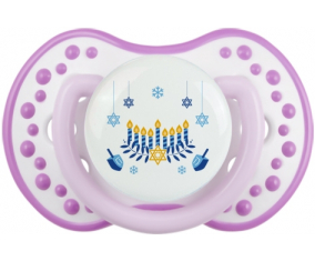 Judaísmo: Diseño de Hanukkah-2: Punta tetina de malva blanca clásica Lovi Dynamic