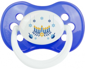 Judaísmo: Diseño hanukkah-2: Punta anatómica tetina azul clásica