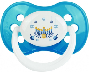 Judaísmo: Hanukkah design-2: Cyan classic Tetin punta anatómica