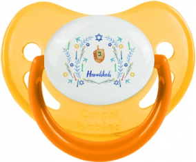 Judaísmo: Diseño de Hanukkah-3: Punta fisiológica tetina amarilla fosforescente