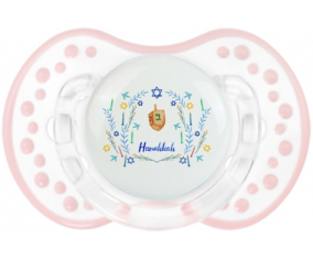 Judaísmo: Diseño hanukkah-3: Punta tetina retro-blanca-rosa-tierna Lovi Dynamic