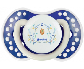 Judaísmo: Diseño hanukkah-3: Punta tetina azul-marina fosforescente Lovi Dynamic