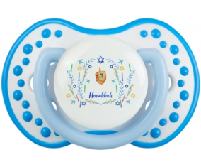 Judaísmo: Diseño hanukkah-3: Punta tetina azul blanco fosforescente Lovi Dynamic