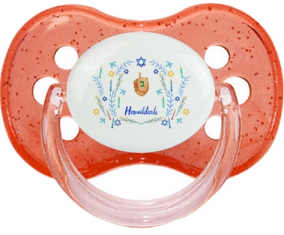 Judaísmo: Diseño hanukkah-3: Punta de cereza tetina de lentejuelas rojas