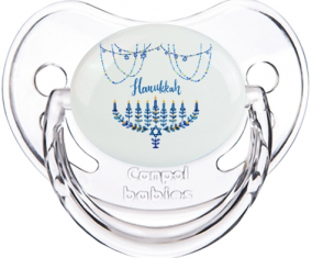 Judaísmo: Diseño de Hanukkah-4: Punta fisiológica tetina clásica transparente