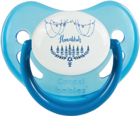 Judaísmo: Diseño de Hanukkah-4: Punta fisiológica fosforo azul tetina