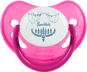 Judaísmo: Hanukkah design-4: Punta fisiológica fosforescente rose tetina